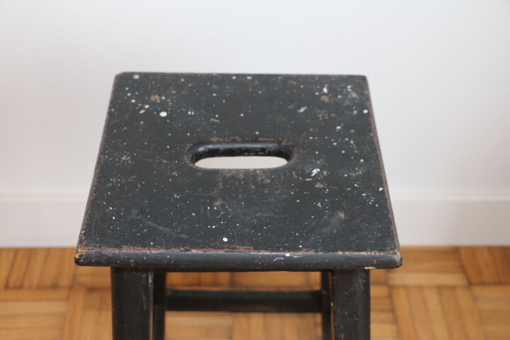 Black oak stool 460mm