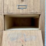 Meuble de métier à clapets en chêne, rénové