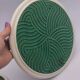 Set of green trivets Sarreguemines – Vintage ceramic
