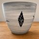 Milet cache-pot Sèvres, hand-decorated with a kneeling woman, 1950s.