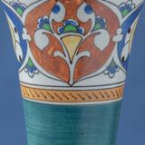 Pair of hand-painted ceramic table lamps in Dutch Art Nouveau–Art Deco style, 1910–1917.