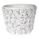 White earthenware pot cover "coco camellias" style 100 unique flowers