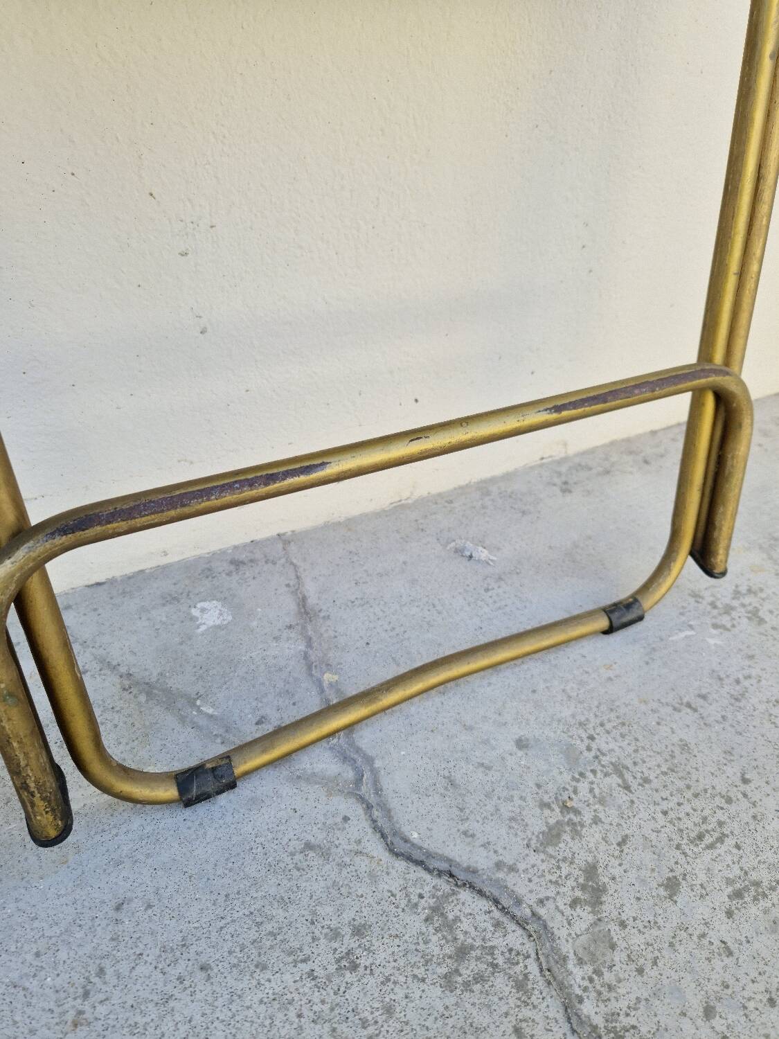 Pair of vintage 1950s Lafuma black folding chairs