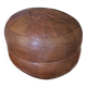 Pouf en cuir patchwork
