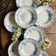 Lot de 8 assiettes creuses anciennes en terre de fer - modèle Régence