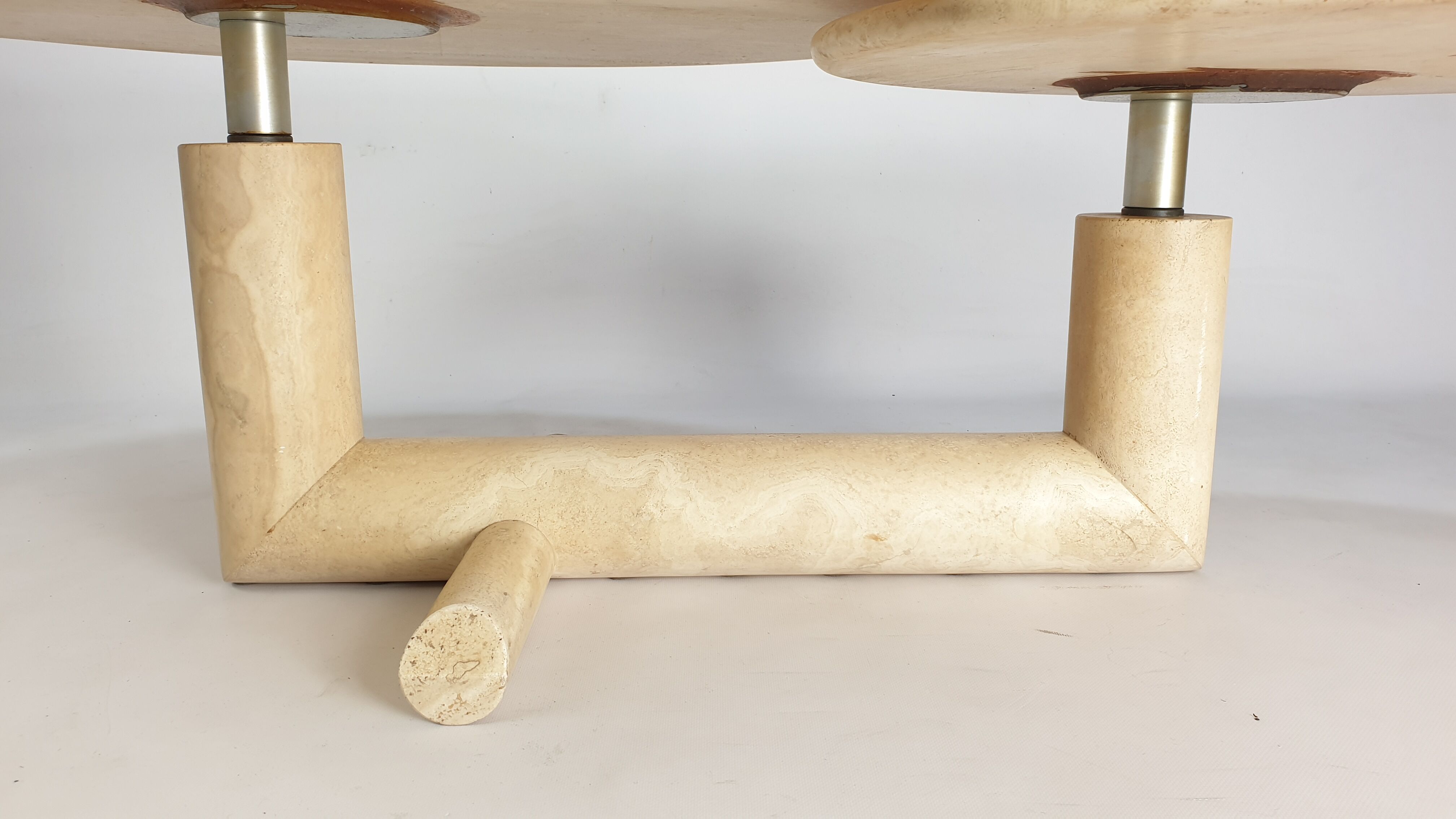 Italian Travertine Table イタリア ビンテージ テーブル Italian travertine coffee table, 1980s | Selency