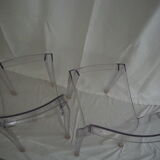 Pair of stackable chairs Victoria Ghost by Philippe Starck, Kartell