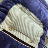 Line Roset Marsala purple velvet armchair