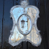 Venetian mirror made of Murano glass, circa 1950.