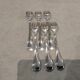 6 silver-plated metal cake forks by Christofle silversmiths, Albi pattern