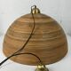 Lampe à suspension XL 71 cm en roseau, rotin, bambou et laiton, Italie
