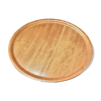 Crystal tray decorated with swans in relief