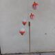 Vintage floor lamp with two-tone opaline balls