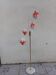 Vintage floor lamp with two-tone opaline balls