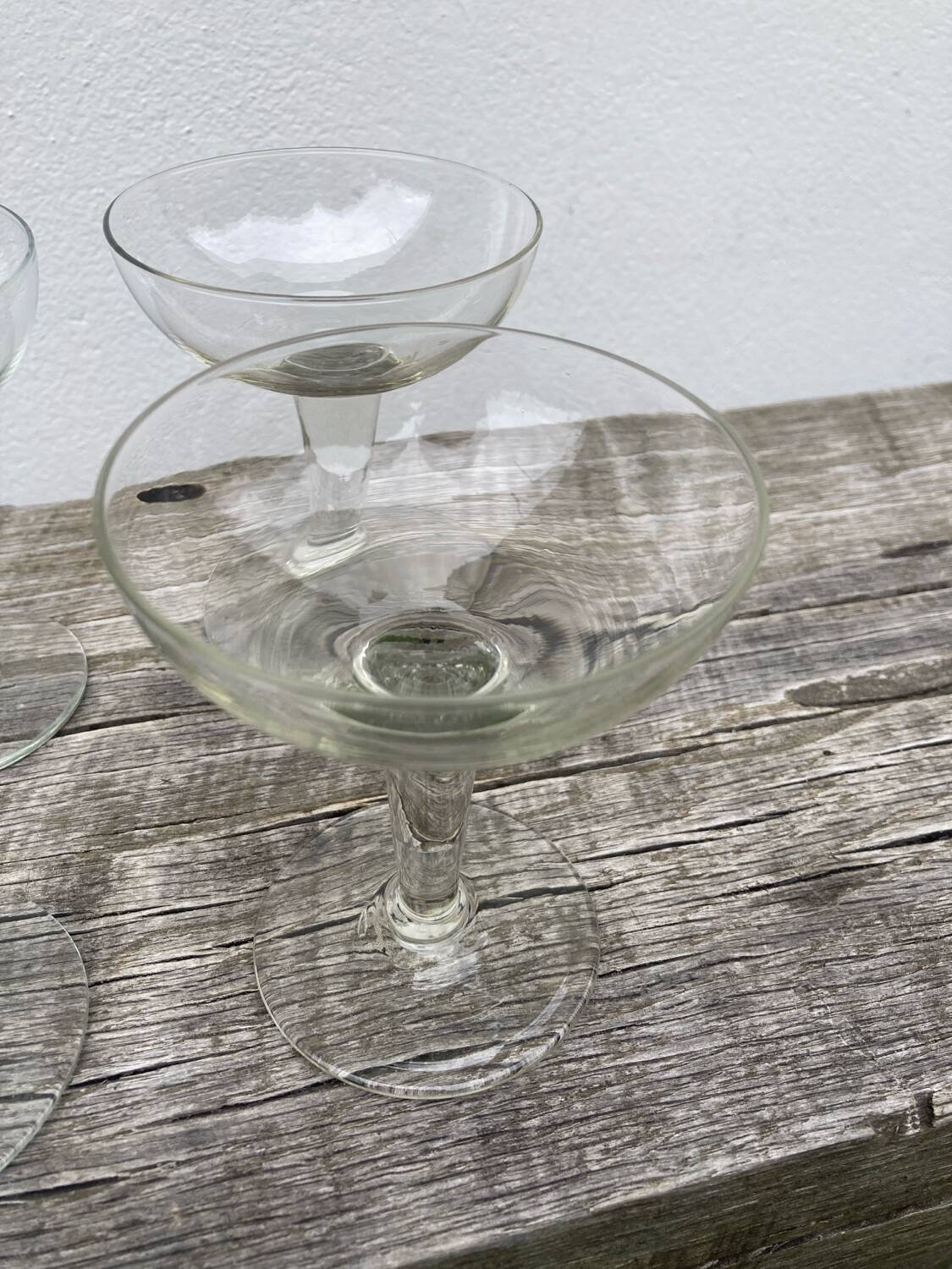 6 blown glasses / old cups