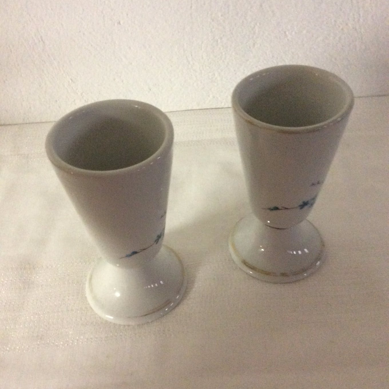 Two porcelain mazagrans