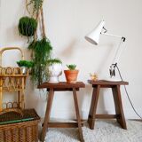 Pair of old wooden stools