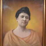 Dessendier (French School of the 20th century) Portrait of a woman in the antique style Pastel signed and dated 1927