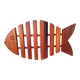 Wooden fish trivet