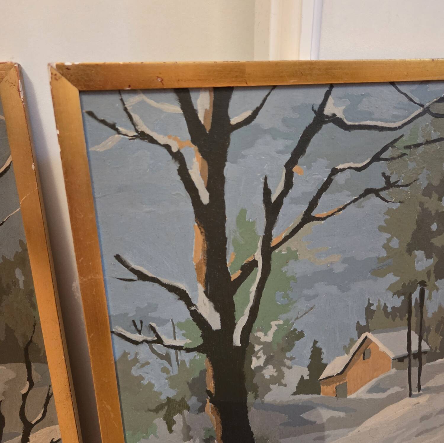 Paire de tableaux de montagne