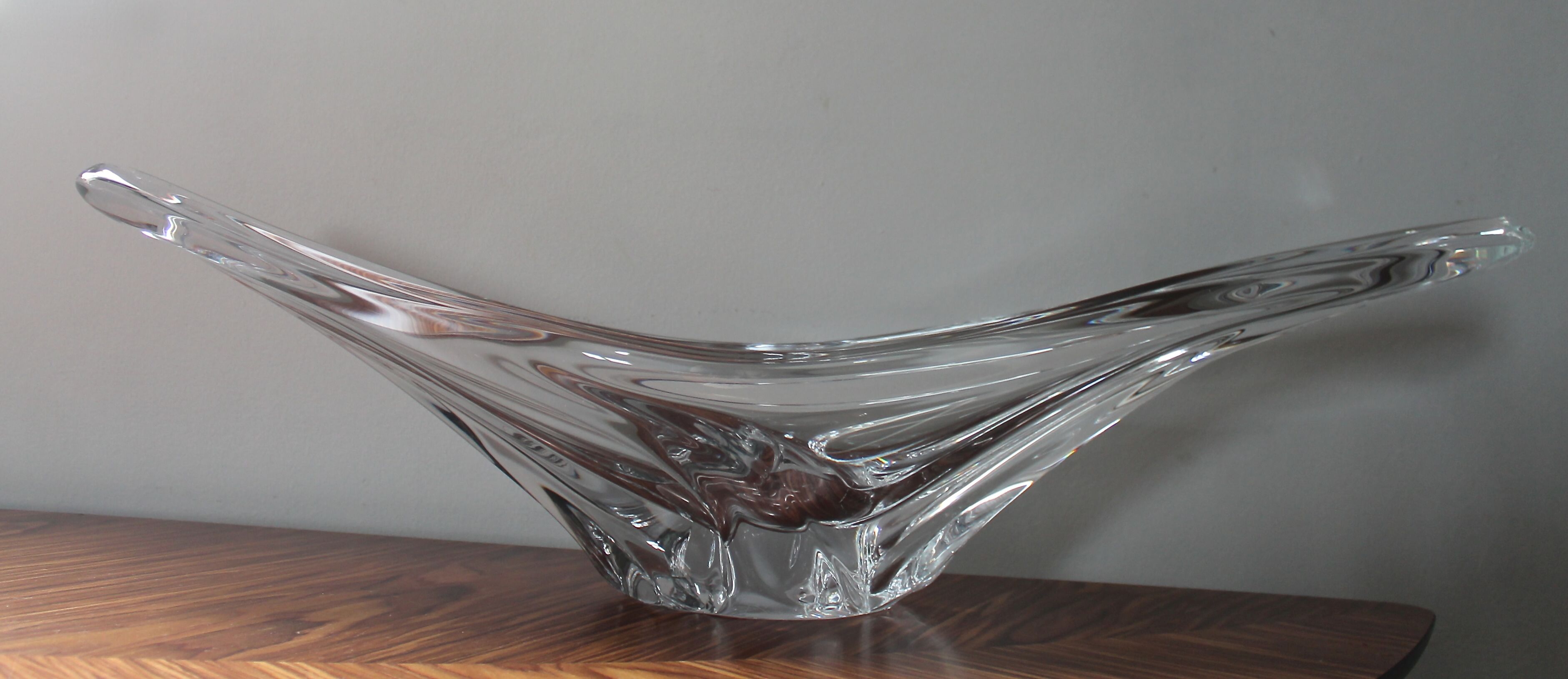 Daum crystal vase 72 cm from the 50s-60s signed
