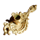 Bronze hand candle holder, cellar rat