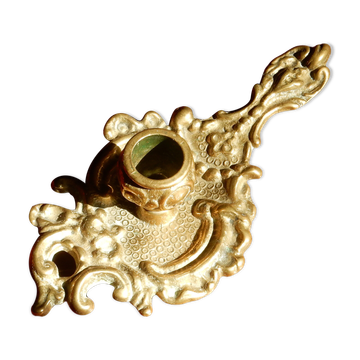 Bronze hand candle holder, cellar rat