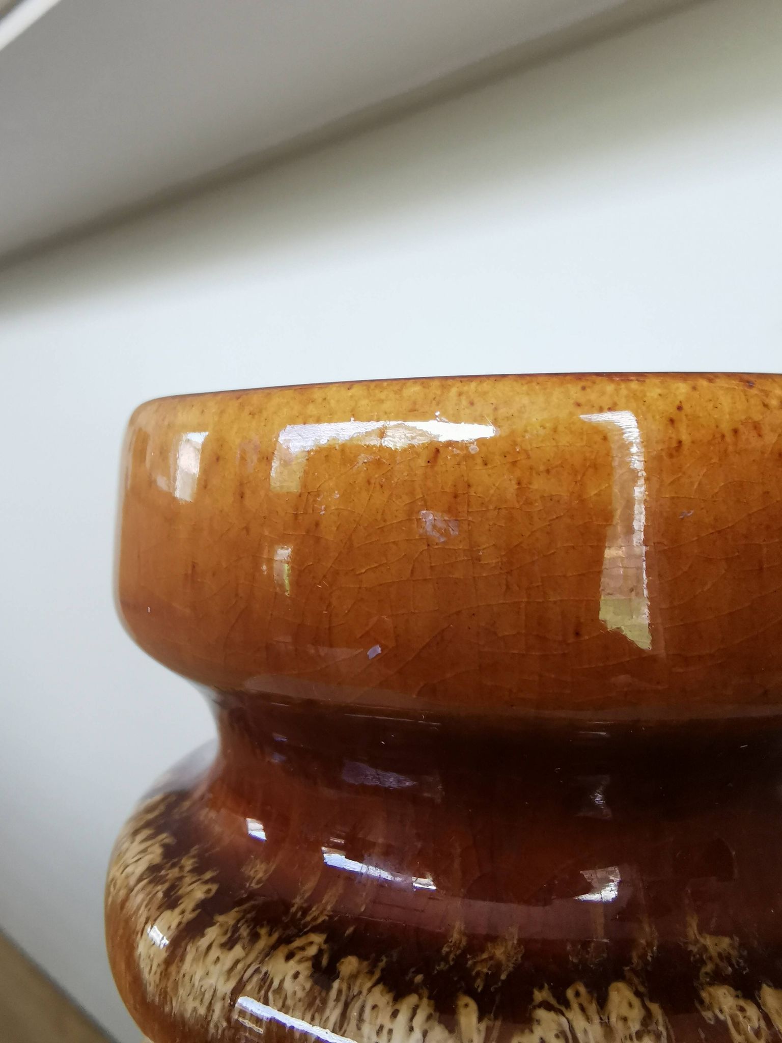 Vase vintage en céramique : poterie ouest-allemande des années 1970