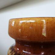 Vase vintage en céramique : poterie ouest-allemande des années 1970