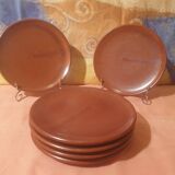 Set of 6 Félix Ceram Vallauris dessert plates