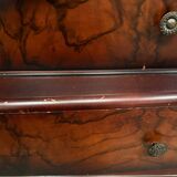 Art Deco chest of drawers in flamed mahogany with 5 drawers