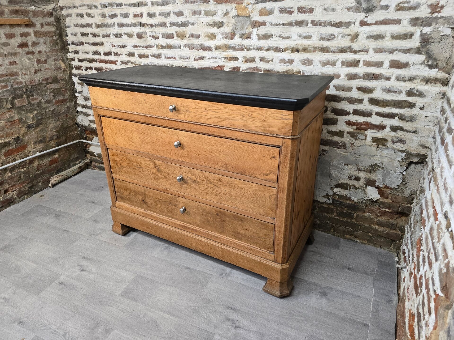 19th-century oak commode