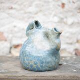Vintage glazed ceramic jug, La Borne pottery, decorative jug, raw.