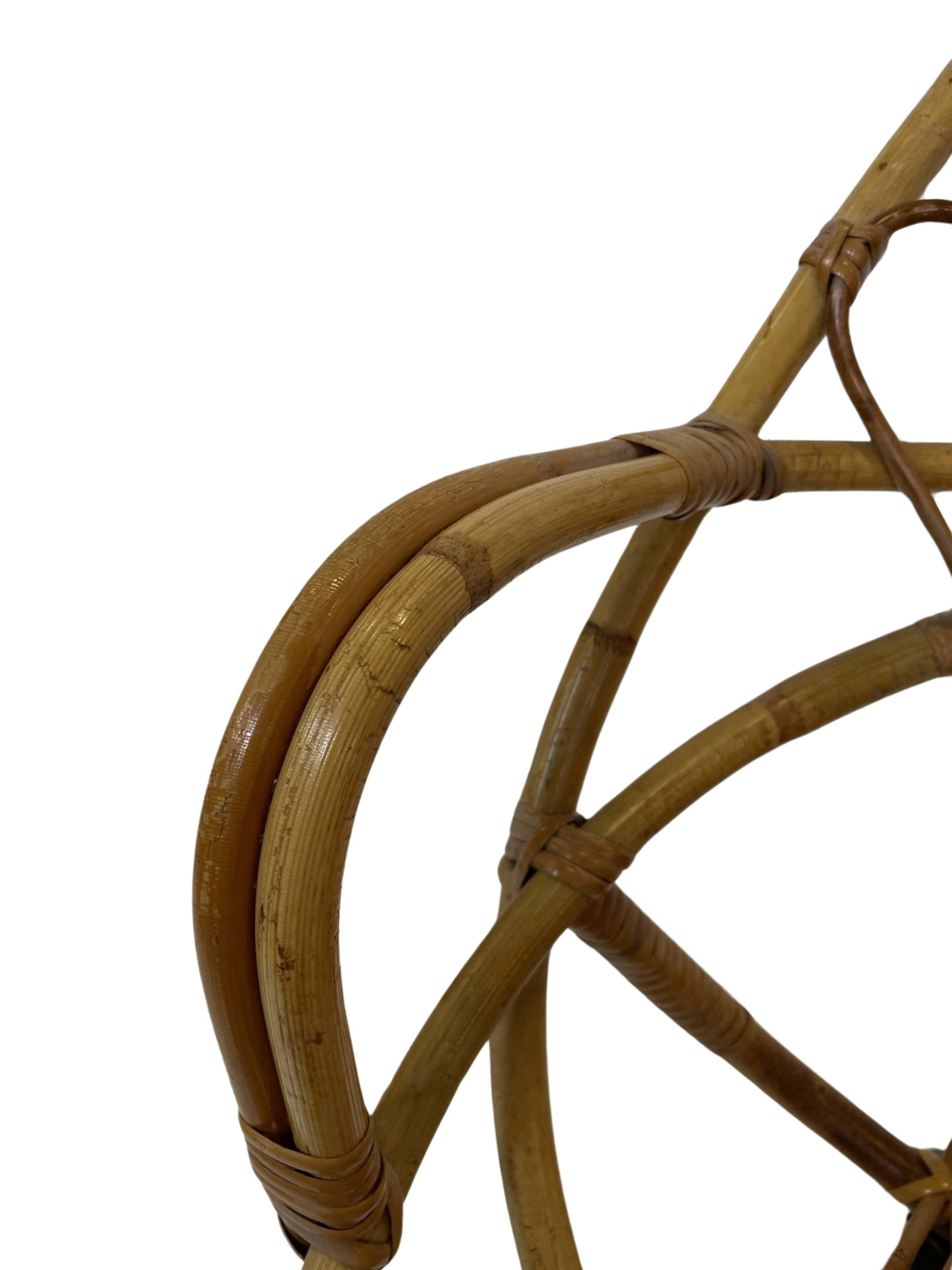 Rattan chair by Dirk van Sliedregt Rohe Noordwolde 1960 in the Netherlands