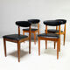 Set of 4 1970’s mid century dining chairs by Schreiber