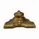 Encrier Art nouveau bronze doré vintage ancien