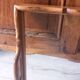 Grand plateau de service bois et verre années 50