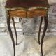 Side table Louis XV style curved in blond mahogany decorated bronze