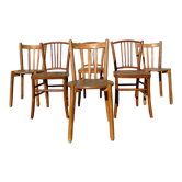 Lot de chaises vintage en bois