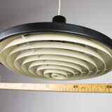 Mid-century industrial danish black pendant lamp, 1960s