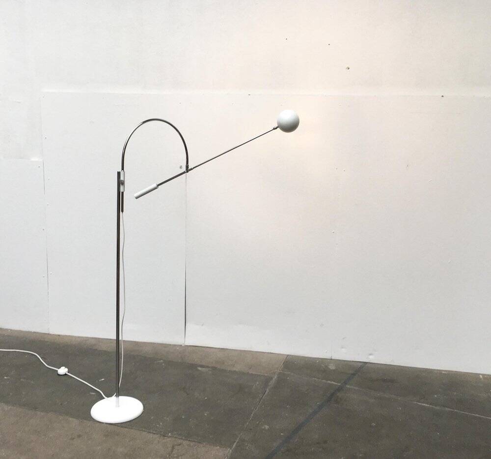 Floor lamp model Orbiter from the mid-century space age by Robert Sonneman for Luci Italia, 1960s.
