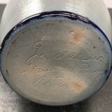 Former betschdorf pitcher blue sandstone enamelled decor vintage vines