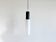 Large black and white glass pendant lamp by Evenblij, 1960's