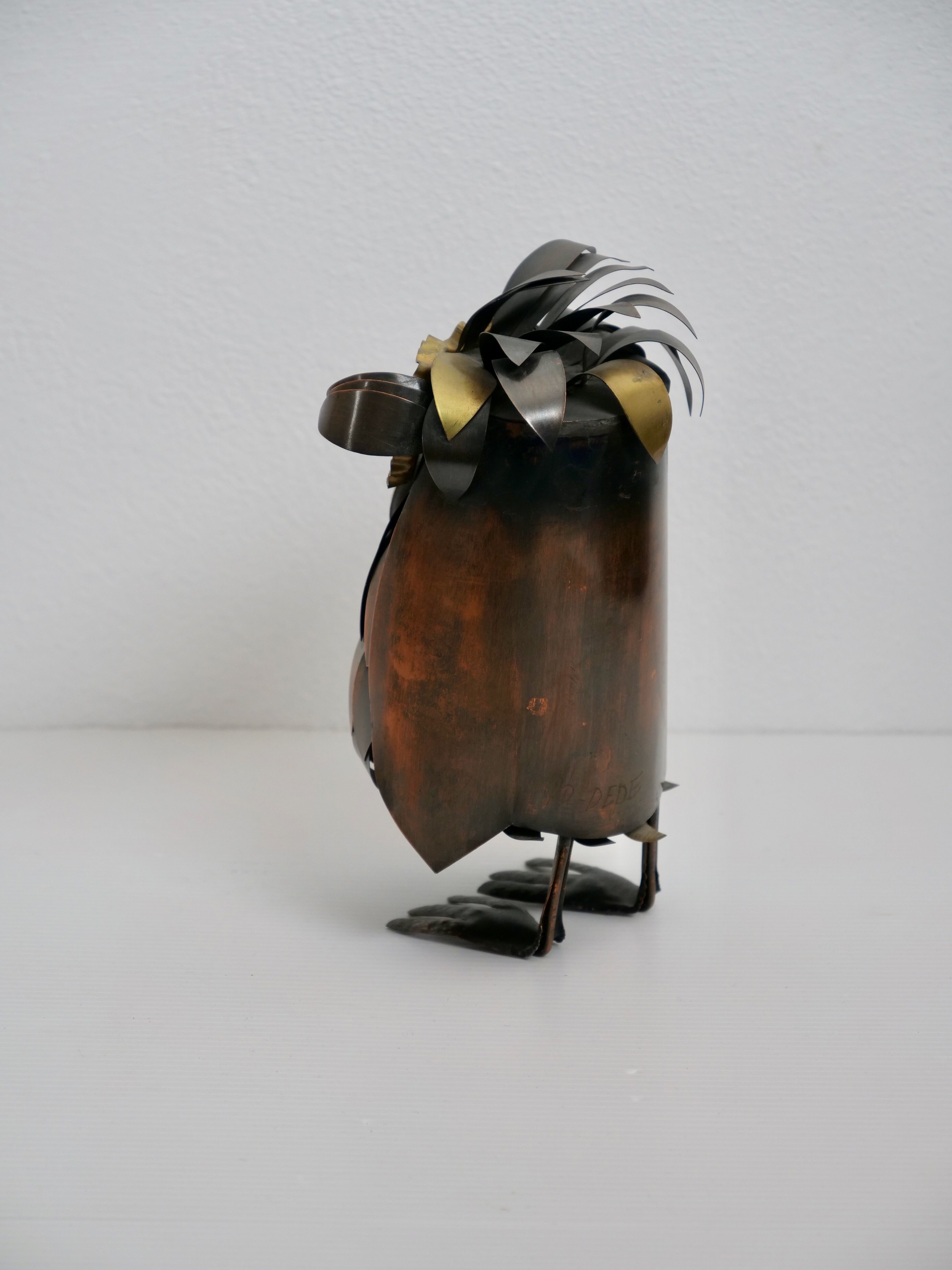 Decorative Metal Owl Curtis Gere style