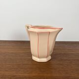 Digoin-Sarrguemines Art Deco pink and red coffee/tea set