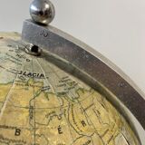 Globe G Thomas in aluminum world map 1950