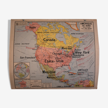 Map vidal-lablache North America