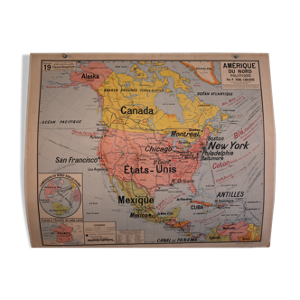 Map vidal-lablache North America