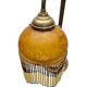 Vintage Beaded Lamp On Brass Base, 1960/70s