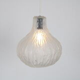 Lampe suspendue en verre dépoli des années 1960 d’Autriche